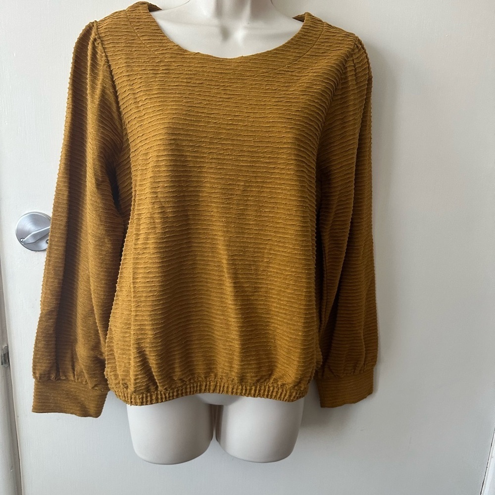 Madewell Womens Mustard Puff
Sleeves Sweater Size M Elastic Waist
Linen Cotton